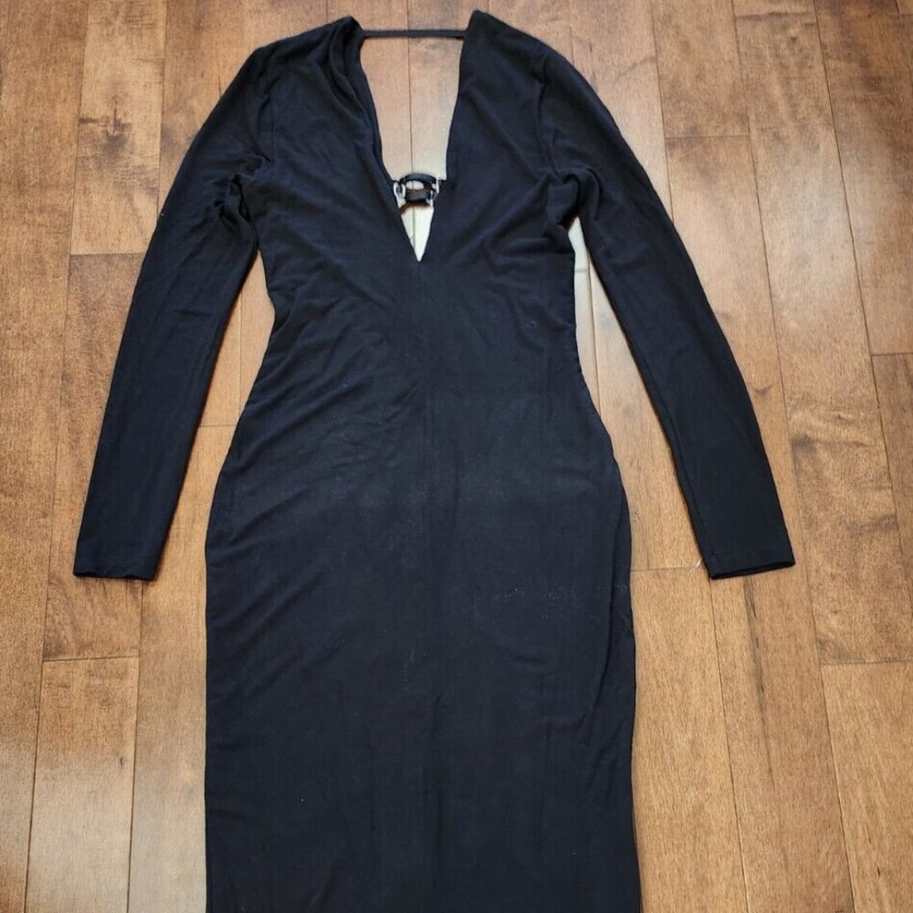 Alexander Wang women's black bodycon maxi dress in size XS